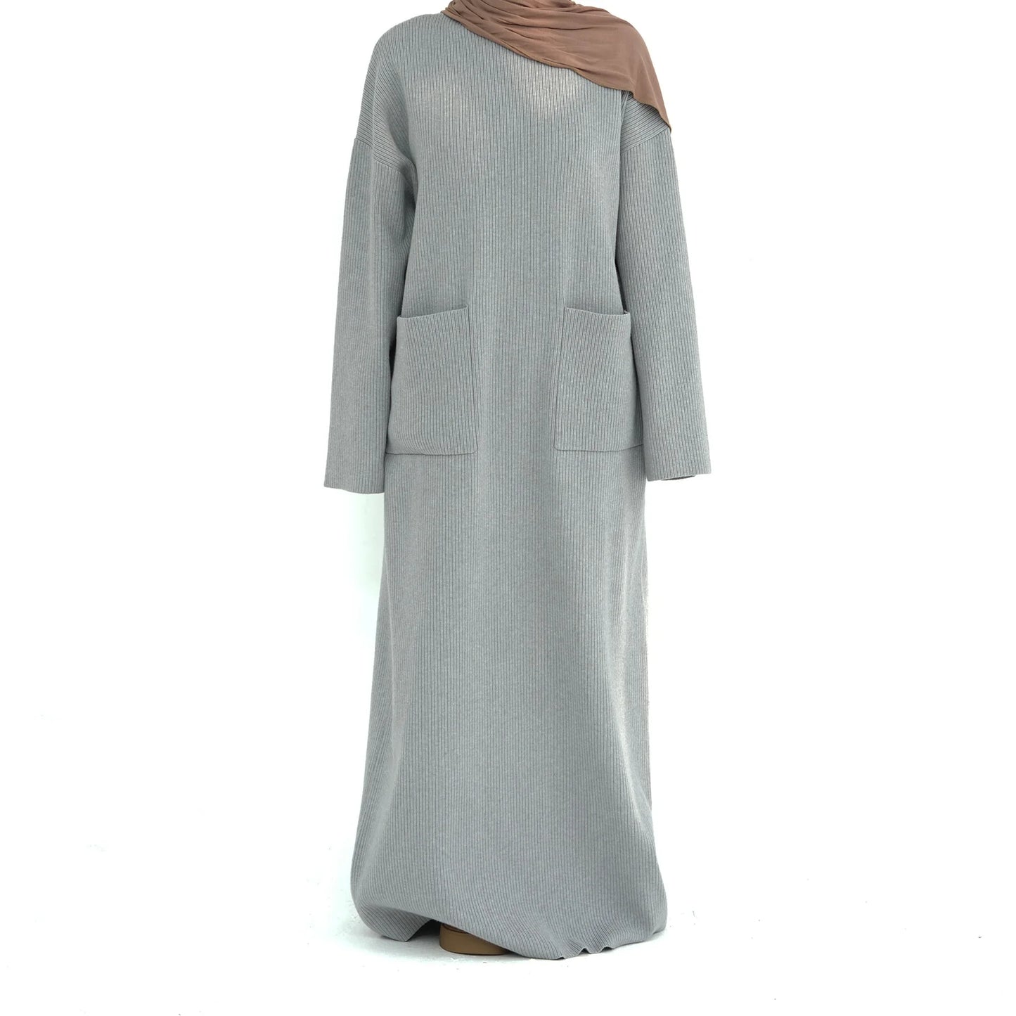 Dubai Abaya for Women Autumn Winter Soft Thickened Knitted Loose Sweater Dress Ramadan Muslim Abayas Woman Islam Modest Dresses