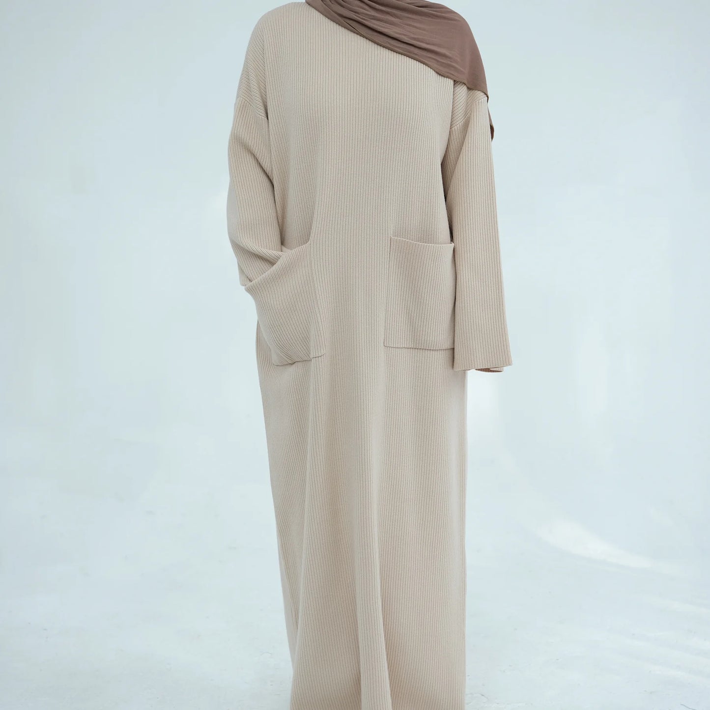 Dubai Abaya for Women Autumn Winter Soft Thickened Knitted Loose Sweater Dress Ramadan Muslim Abayas Woman Islam Modest Dresses